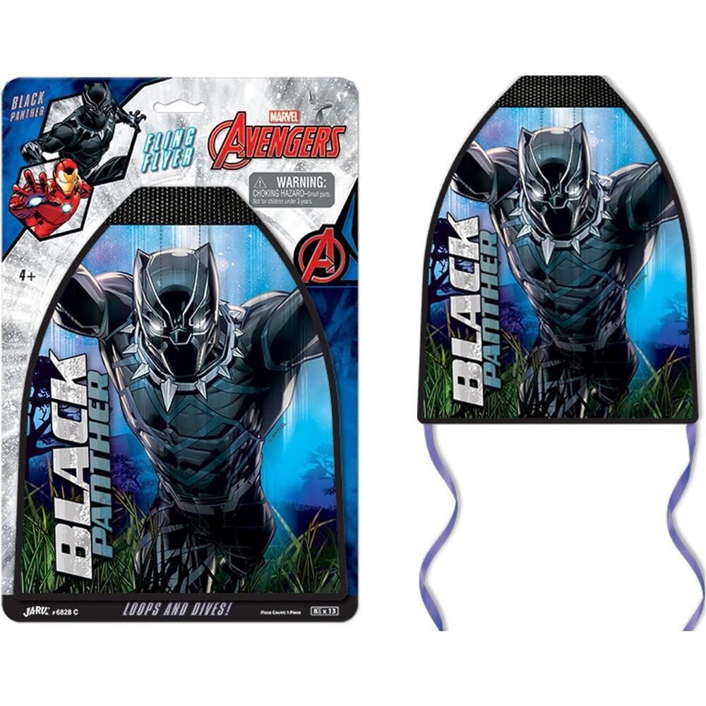 JA-RU Black Panther Superhero Fling Flyer Glider Toy Outdoor Kids